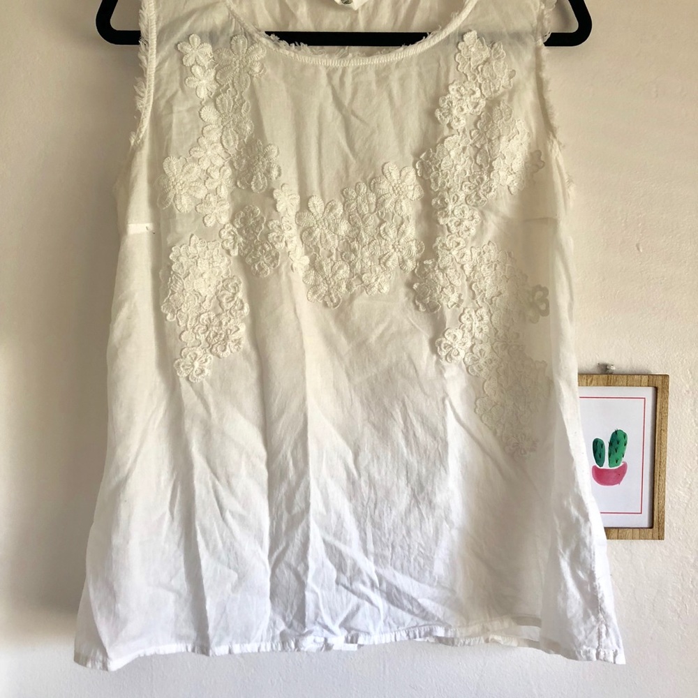 H&M floral white top🌿